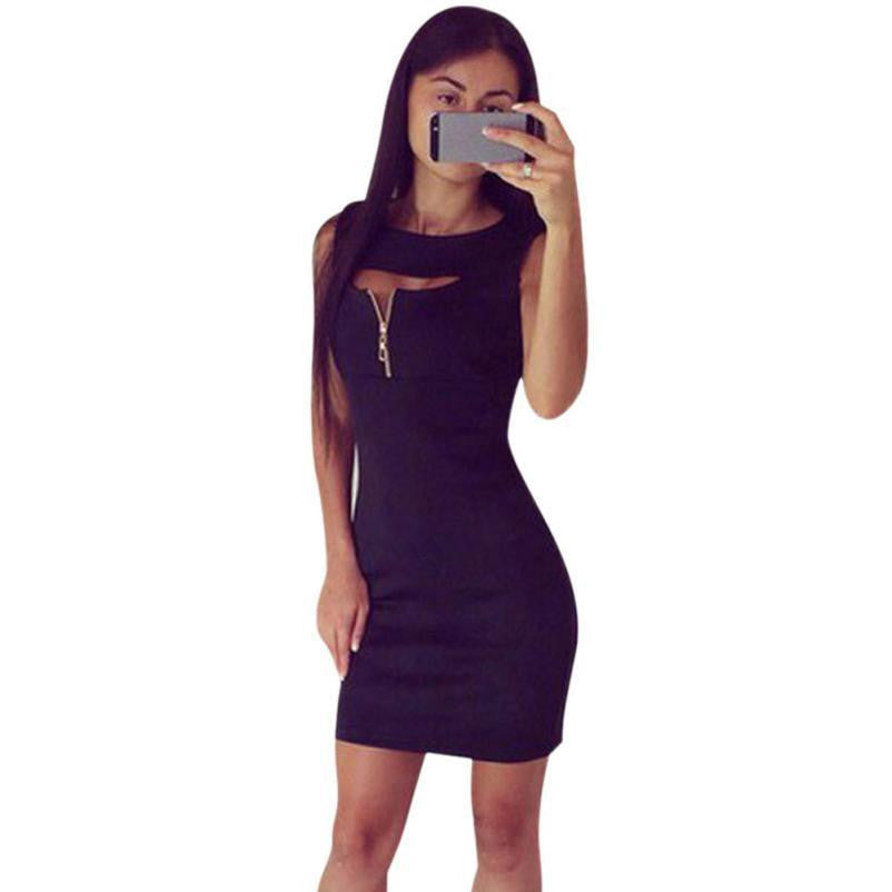 Women Slim Pencil Dress Fashion Lady Sleeveless Package Hip Mini Dresses Women's Casual Summer Party Dress Vestidos