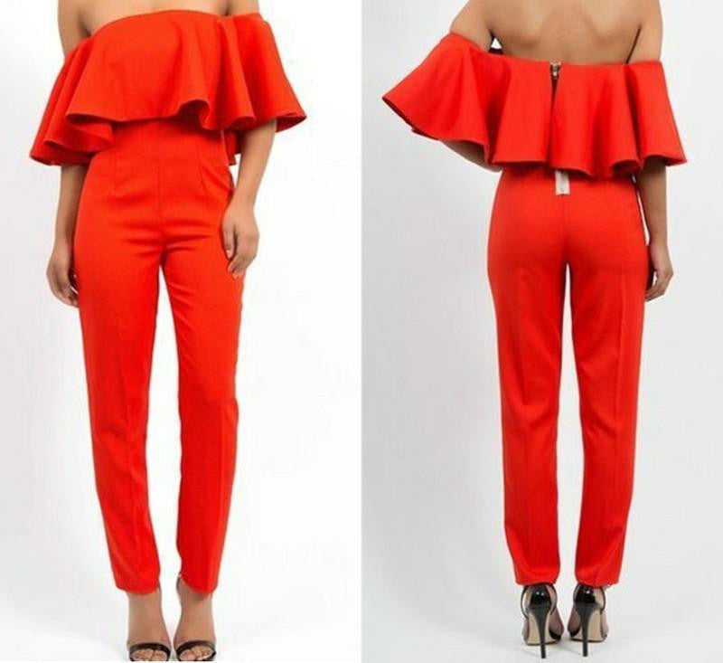 Womens jumpsuit Club orange Jumpsuit Playsuits And Women Jumpsuit mono womens jumpsuit