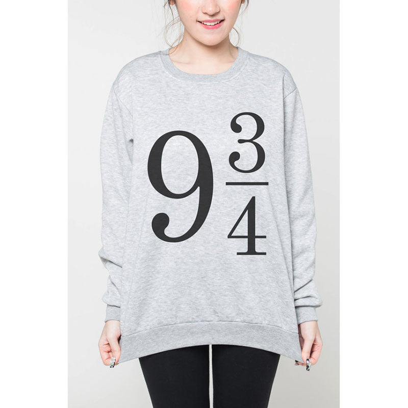 Platform 9 3/4 women Hoodies harry potter sweatshirt long sleeve sweatshirt hoody