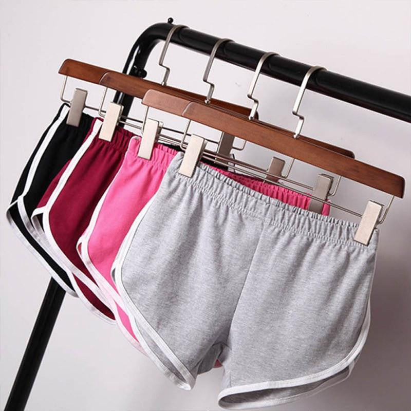 Summer Street Fashion Shorts Women Elastic Waist Short Pants Women All-match Loose Solid Soft Cotton Casual Short