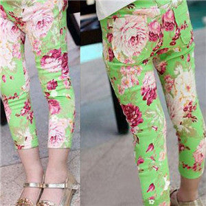 Kids Leggings Summer Girl Legging Cheap Floral Skinny Pencil Pants for Girls Children Pants - CelebritystyleFashion.com.au online clothing shop australia