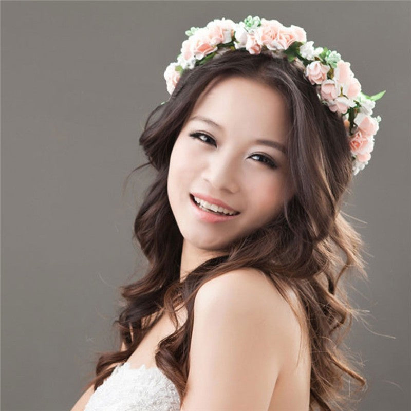 Online discount shop Australia - Flower Headband Women For Wedding Floral Headband Hairband Wedding Party Prom Festival Decor Princess Floral Wreath Headpiece 10