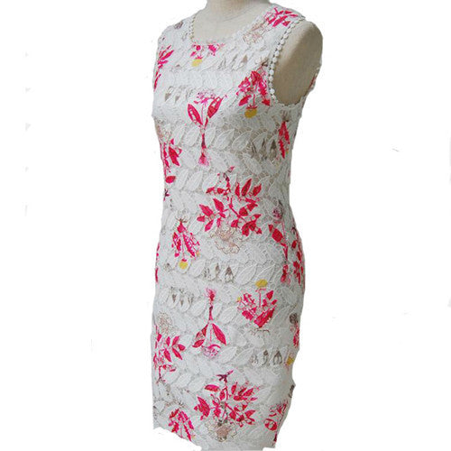 Autumn Dresses Women Black white Sheath Sleeveless Knee-Length Lace Dresses Body Package Hip Sexy Dress - CelebritystyleFashion.com.au online clothing shop australia