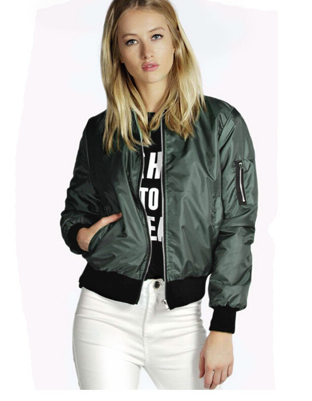 women basic coats Fashion Women bomber jacket Long Sleeve Casual Floral Print Coat chaquetas mujer jaqueta feminina jacket - CelebritystyleFashion.com.au online clothing shop australia