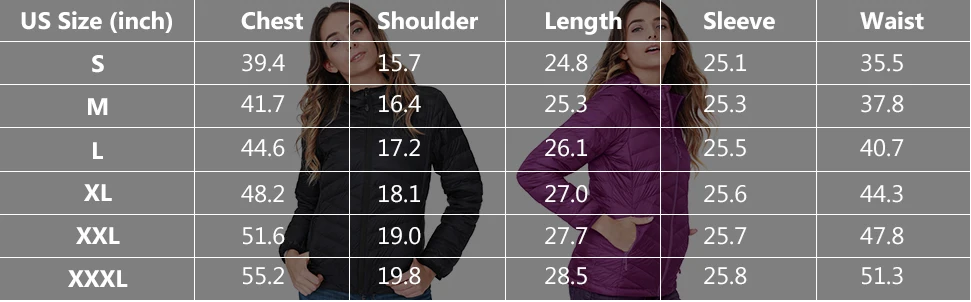 Women’s Hooded Down Jackets Lightweight Packable Anti-static Warm Jacket Puffer Insulated Women's