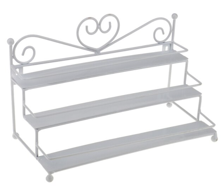 Nail Polish Organizer Table Top 3 Tier Display Rack Storage Design Holder Metal A17170