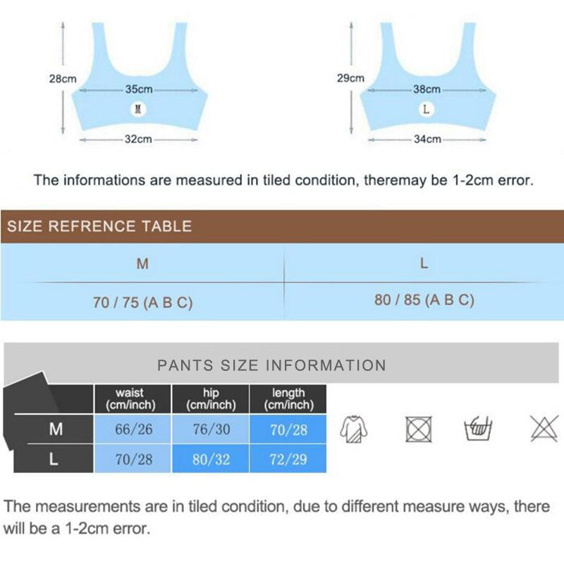 Women's Casual Sets Seamless Bra Top and Elastic Capris Fashion Patchwork Suits 1 Set-Dollar Bargains Online Shopping Australia