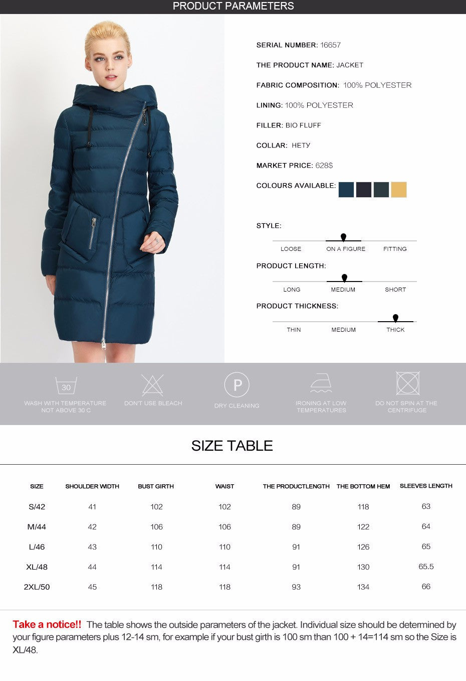 Women Down Coat Jacket Medium Length Woman Down Parka with a Rabbit Fur Winter Coat Women MIEGOFCE Winter Collection-Dollar Bargains Online Shopping Australia