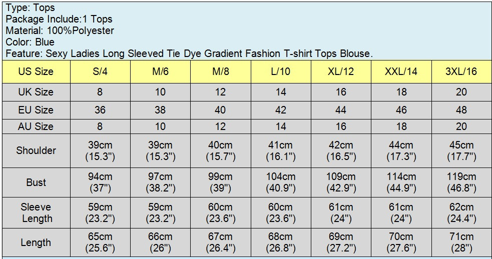Casual Leisure Long Sleeve Sexy V Neck Blouses Ladies Loose Gradient Color Shirts Tops Plus Size S-3XL-Dollar Bargains Online Shopping Australia