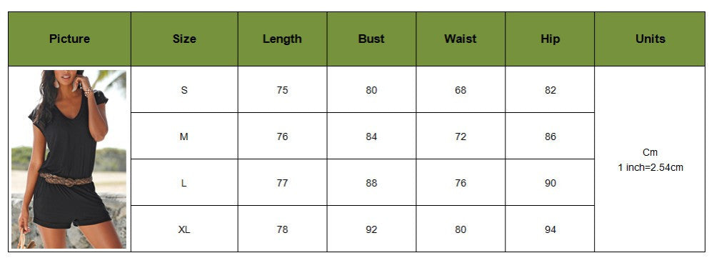 summer Sexy deep V collar Playsuit rompers elegant bodycon Jumpsuit beach swimsuit-Dollar Bargains Online Shopping Australia