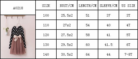 Autumn Winter Kids Toddlers Girls Dresses Polka Dot Bow-Knot Long Sleeve Dress Girl Clothing Party Kids Clothes 3-8Year-Dollar Bargains Online Shopping Australia