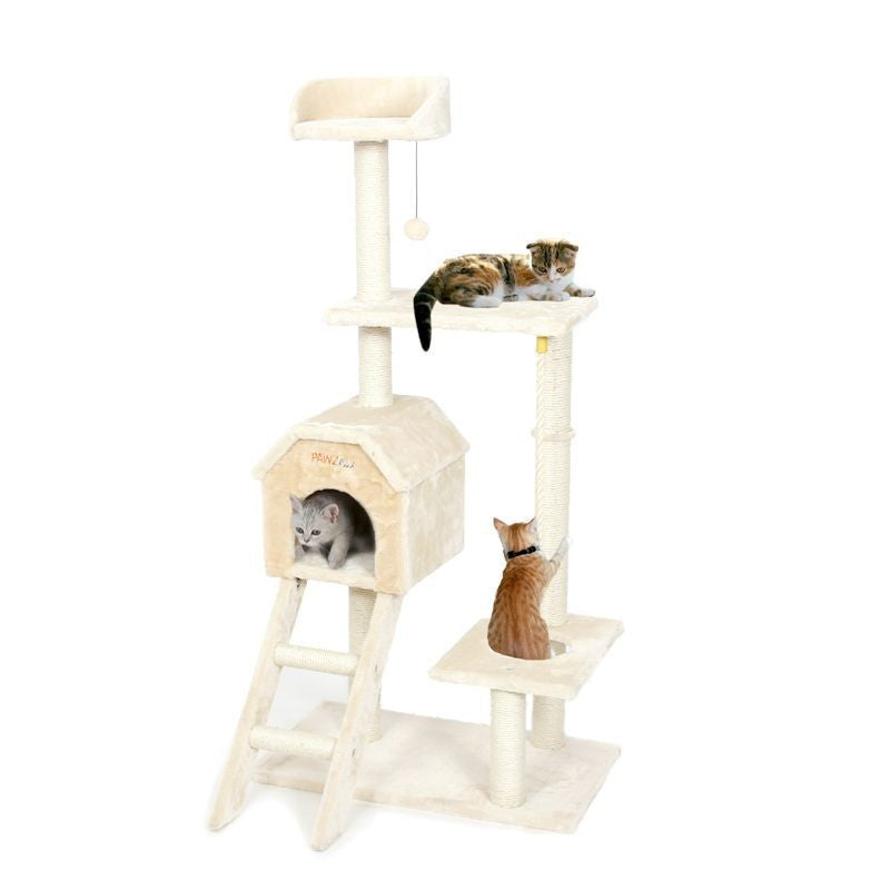 Cat Toys Cat House Bed Hanging Balls Tree Kitten Furniture&Scratchers Solid Wood for Cats Climbing Frame-Dollar Bargains Online Shopping Australia
