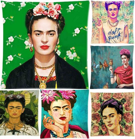 Cushion Cover Frida Kahlo Pillow Case Firm Art self-portrait Sofa Butterfly Bedroom Home Decorative Throw Pillow Cover-Dollar Bargains Online Shopping Australia