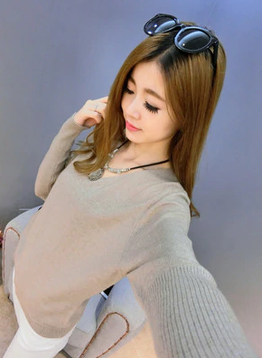 autumn winter cashmere sweaters women fashion v-neck sweater loose 100% wool sweater batwing sleeve plus size pullover-Dollar Bargains Online Shopping Australia