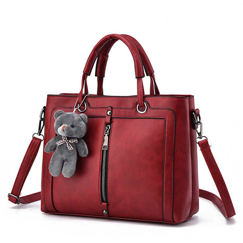 Luxury Women Leather Handbag Red Retro Vintage Bag Designer Handbags High Quality Famous Brand Tote Shoulder Ladies Hand Bag 703-Dollar Bargains Online Shopping Australia