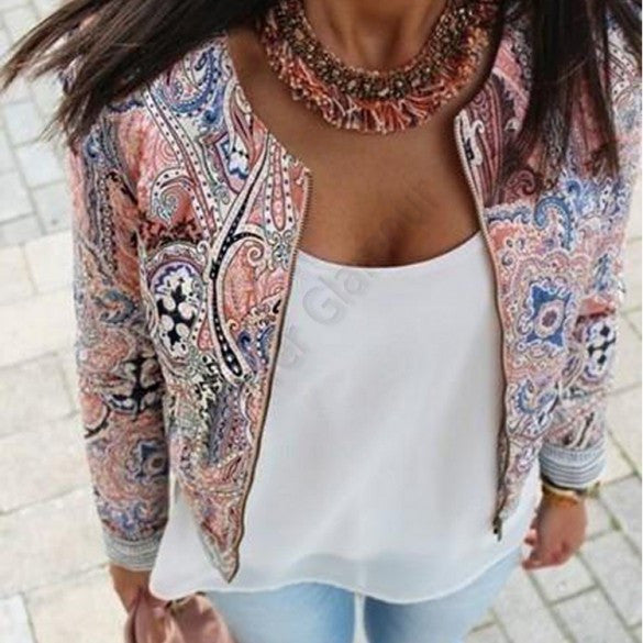 Fashion Autumn Women Jacket Long Sleeve Zipper Slim Short Cardigan Coat Casual Outwear S-XL-Dollar Bargains Online Shopping Australia