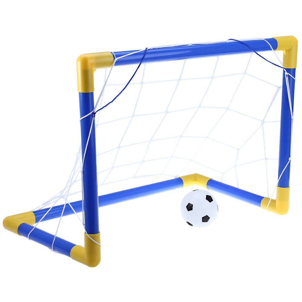 Mini Children Football Soccer Goal Post Net Set Pump Easy to Install for Indoor Outdoor Kids Toy-Dollar Bargains Online Shopping Australia