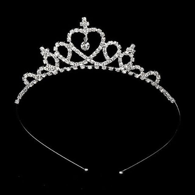 Pearl Princess Tiara Crystal Crown Kid Girls Lover Prom Gift Hair Jewelry Bridal Headband Wedding Tiaras and Crowns-Dollar Bargains Online Shopping Australia