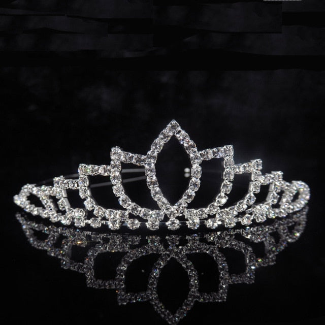 Pearl Princess Tiara Crystal Crown Kid Girls Lover Prom Gift Hair Jewelry Bridal Headband Wedding Tiaras and Crowns-Dollar Bargains Online Shopping Australia