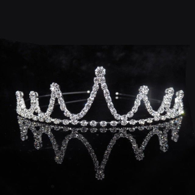 Pearl Princess Tiara Crystal Crown Kid Girls Lover Prom Gift Hair Jewelry Bridal Headband Wedding Tiaras and Crowns-Dollar Bargains Online Shopping Australia