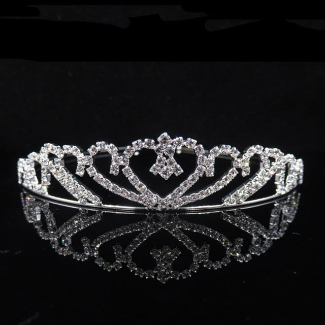 Pearl Princess Tiara Crystal Crown Kid Girls Lover Prom Gift Hair Jewelry Bridal Headband Wedding Tiaras and Crowns-Dollar Bargains Online Shopping Australia