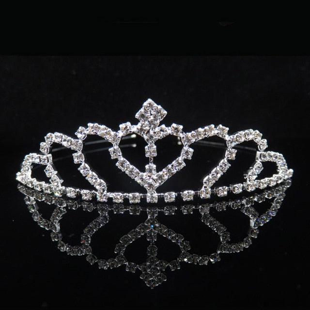 Pearl Princess Tiara Crystal Crown Kid Girls Lover Prom Gift Hair Jewelry Bridal Headband Wedding Tiaras and Crowns-Dollar Bargains Online Shopping Australia