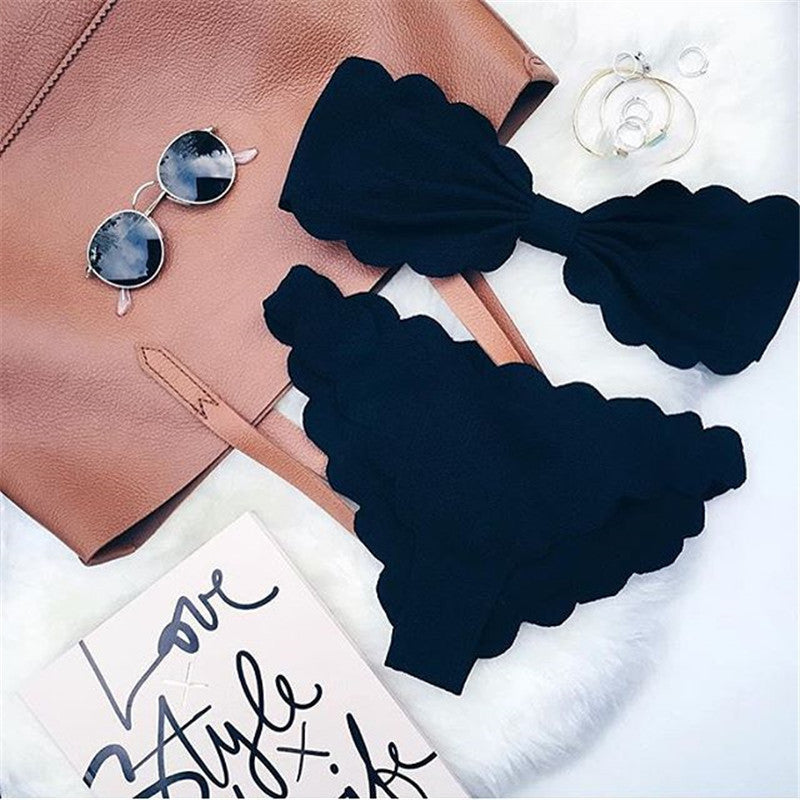 4 colors Bathing suits Lovely two pieces sets for women summer playsuits 2 pcs maillot de bain femme Beachwear-Dollar Bargains Online Shopping Australia