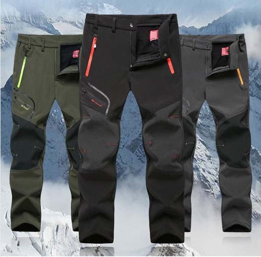 Man Winter Waterproof Trekking Fleece Outdoor Hiking Pants Men Camping Climbing skiing Softshell Trousers Fishing 5XL P16-Dollar Bargains Online Shopping Australia