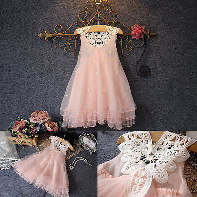 Girl Dress Pink Baby Girl Clothes Summer Lace Flower Tutu Princess Kids Dresses For Girls,vestido infantil,Kid Clothes-Dollar Bargains Online Shopping Australia