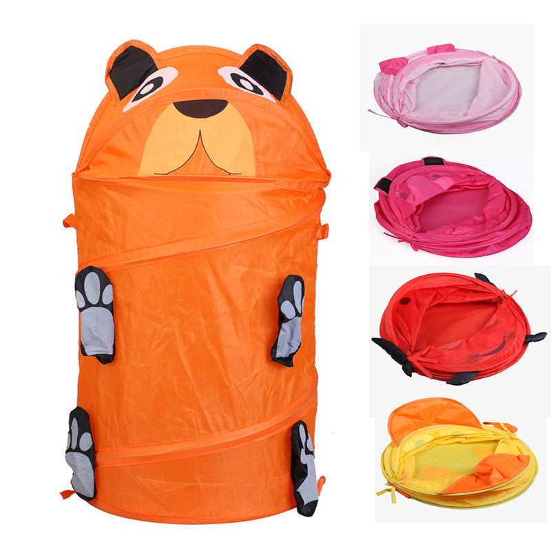 Cute Animal Storage Bucket Folding Cylinder Laundry Basket Toy Box 9 Style Toy Box Organizer Storage Bag-Dollar Bargains Online Shopping Australia