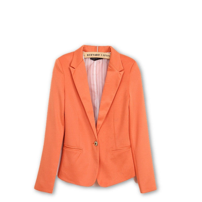 Women Suit Blazer Foldable Brand Jacket Made Of Cotton & Spandex With Lining Vogue Candy Colors Blazers A7995-Dollar Bargains Online Shopping Australia