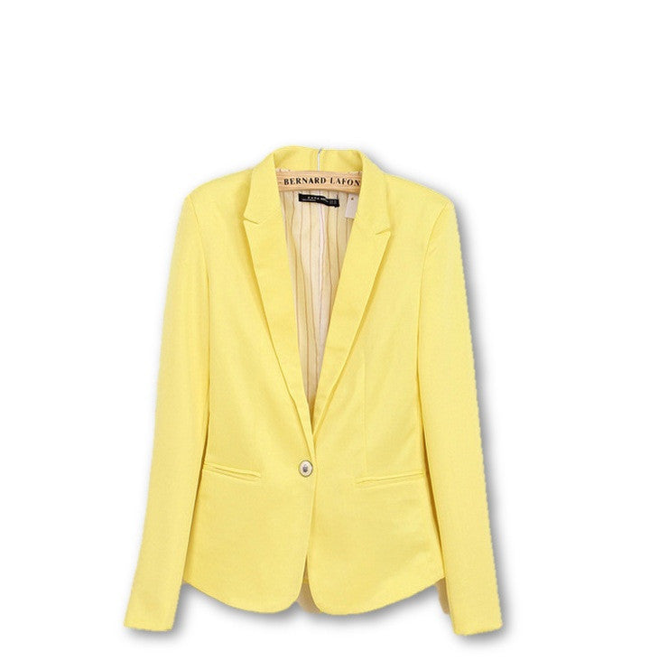Women Suit Blazer Foldable Brand Jacket Made Of Cotton & Spandex With Lining Vogue Candy Colors Blazers A7995-Dollar Bargains Online Shopping Australia