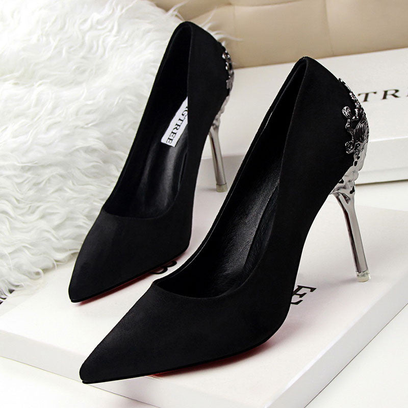 Sexy Women Shoes Red Bottom High Heels Faux Suede Party Pointed Toe High Heel Pumps Ladies Wedding Shoes Bride Office Heels shoe-Dollar Bargains Online Shopping Australia