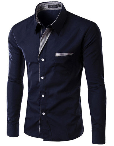 Brand Mens Formal Business Shirts Casual Slim Long Sleeve Dress Shirts-Dollar Bargains Online Shopping Australia