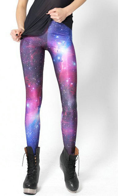 Sexy The Starry Sky Galaxy 3D Printed Leggings Summer Spring Harajuku Finess Women Leggins Creative Elastic Pants-Dollar Bargains Online Shopping Australia