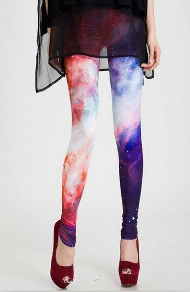 Sexy The Starry Sky Galaxy 3D Printed Leggings Summer Spring Harajuku Finess Women Leggins Creative Elastic Pants-Dollar Bargains Online Shopping Australia