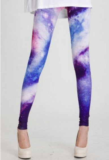 Sexy The Starry Sky Galaxy 3D Printed Leggings Summer Spring Harajuku Finess Women Leggins Creative Elastic Pants-Dollar Bargains Online Shopping Australia