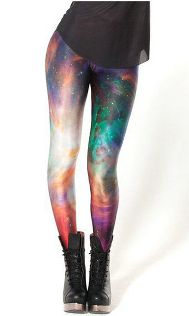 Sexy The Starry Sky Galaxy 3D Printed Leggings Summer Spring Harajuku Finess Women Leggins Creative Elastic Pants-Dollar Bargains Online Shopping Australia