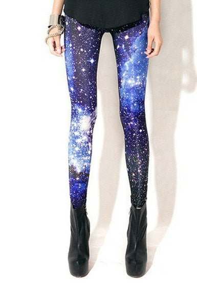 Sexy The Starry Sky Galaxy 3D Printed Leggings Summer Spring Harajuku Finess Women Leggins Creative Elastic Pants-Dollar Bargains Online Shopping Australia