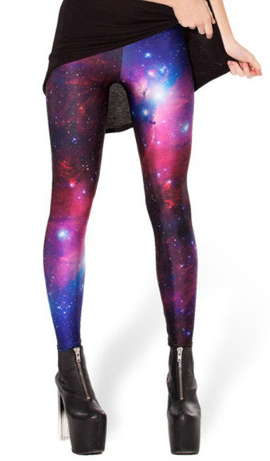 Sexy The Starry Sky Galaxy 3D Printed Leggings Summer Spring Harajuku Finess Women Leggins Creative Elastic Pants-Dollar Bargains Online Shopping Australia