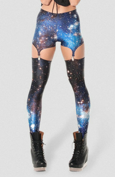 Sexy The Starry Sky Galaxy 3D Printed Leggings Summer Spring Harajuku Finess Women Leggins Creative Elastic Pants-Dollar Bargains Online Shopping Australia