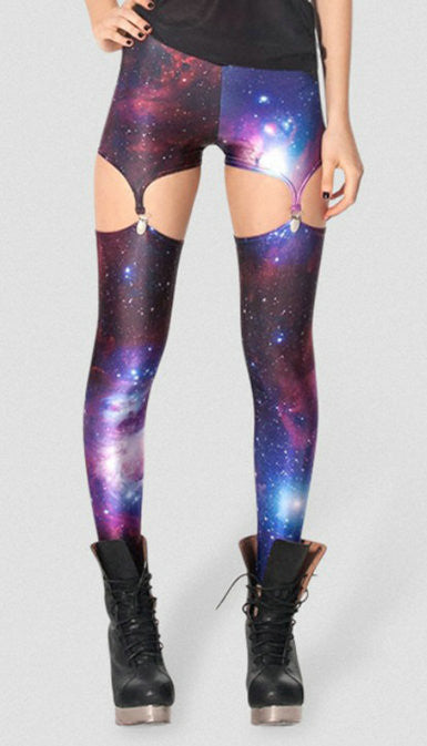 Sexy The Starry Sky Galaxy 3D Printed Leggings Summer Spring Harajuku Finess Women Leggins Creative Elastic Pants-Dollar Bargains Online Shopping Australia