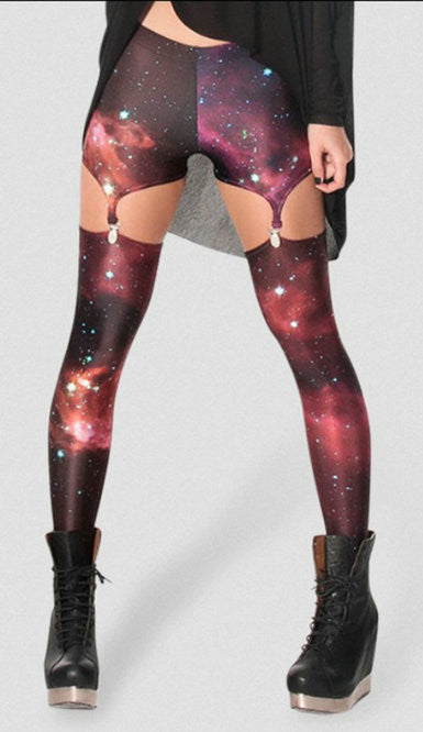 Sexy The Starry Sky Galaxy 3D Printed Leggings Summer Spring Harajuku Finess Women Leggins Creative Elastic Pants-Dollar Bargains Online Shopping Australia