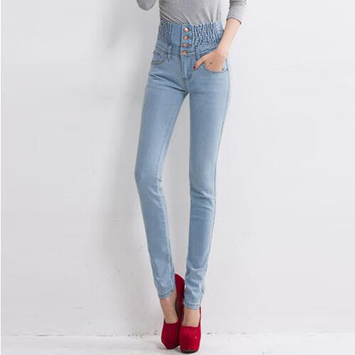 Jeans Womens High Waist Elastic Skinny Denim Long Pencil Pants Plus Size 40 Woman Jeans Camisa Feminina Lady Fat Trousers-Dollar Bargains Online Shopping Australia