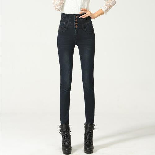 Jeans Womens High Waist Elastic Skinny Denim Long Pencil Pants Plus Size 40 Woman Jeans Camisa Feminina Lady Fat Trousers-Dollar Bargains Online Shopping Australia