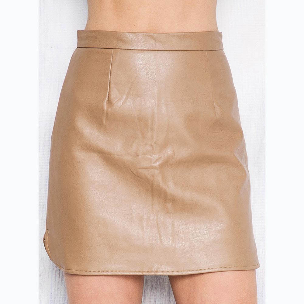 PU Leather Skirts High Waist Sexy Vintage A-Line Office Skirts Womens Solid Mini Bodycon Skirt Plus Size-Dollar Bargains Online Shopping Australia