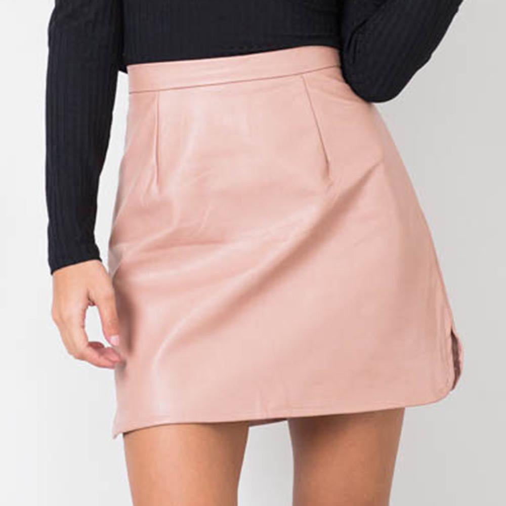 PU Leather Skirts High Waist Sexy Vintage A-Line Office Skirts Womens Solid Mini Bodycon Skirt Plus Size-Dollar Bargains Online Shopping Australia