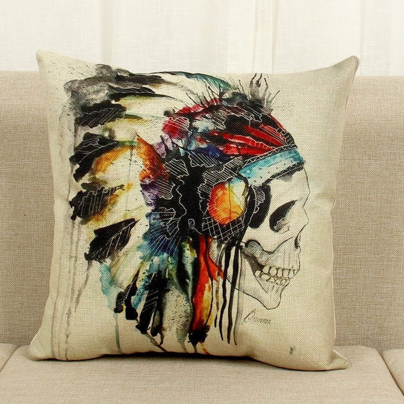Halloween Mexican Sugar Skull Cushion (No inner) Decorative Throw Pillow Sofa Home Decor Almofada Cojines Decorativos Coussin-Dollar Bargains Online Shopping Australia