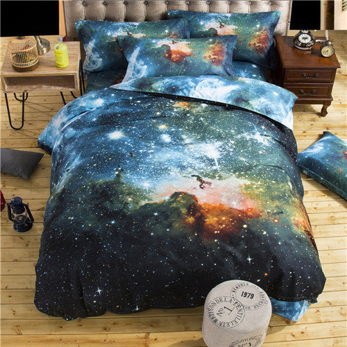 3d Galaxy bedding sets Twin/Queen Size Universe Outer Space Themed Bedspread 2pcs/3pcs/4pcs Bed Linen Bed Sheets Duvet Cover Set-Dollar Bargains Online Shopping Australia