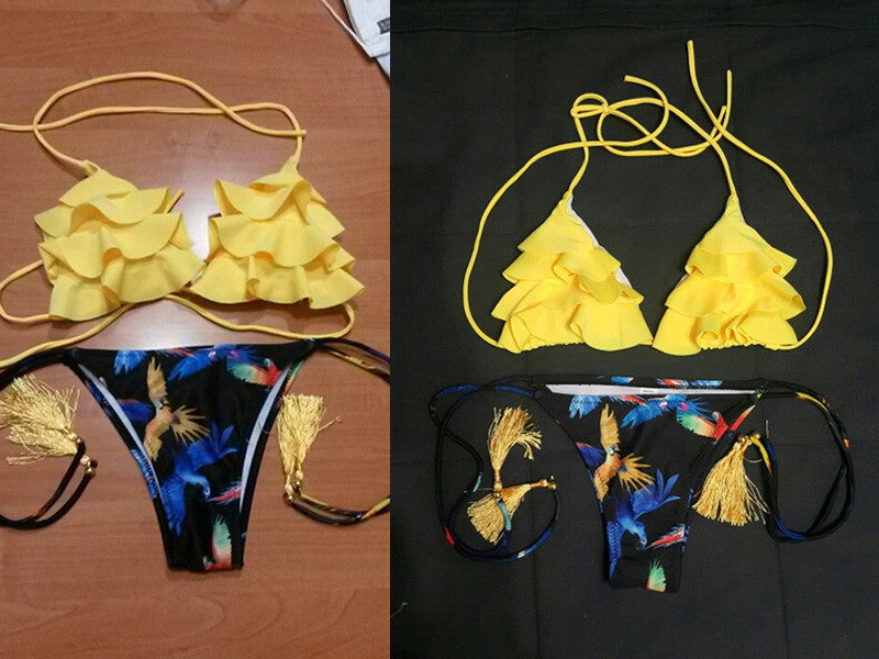 P&j Brazilian Style Bikinis set Wear Lady Swimwear Print Hater Push Up Women Swimsuit Bathing Suit Sexy Brazilian Bikini Set-Dollar Bargains Online Shopping Australia